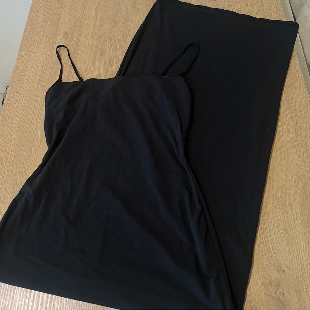 Skims Elegant Black Maxi Dress